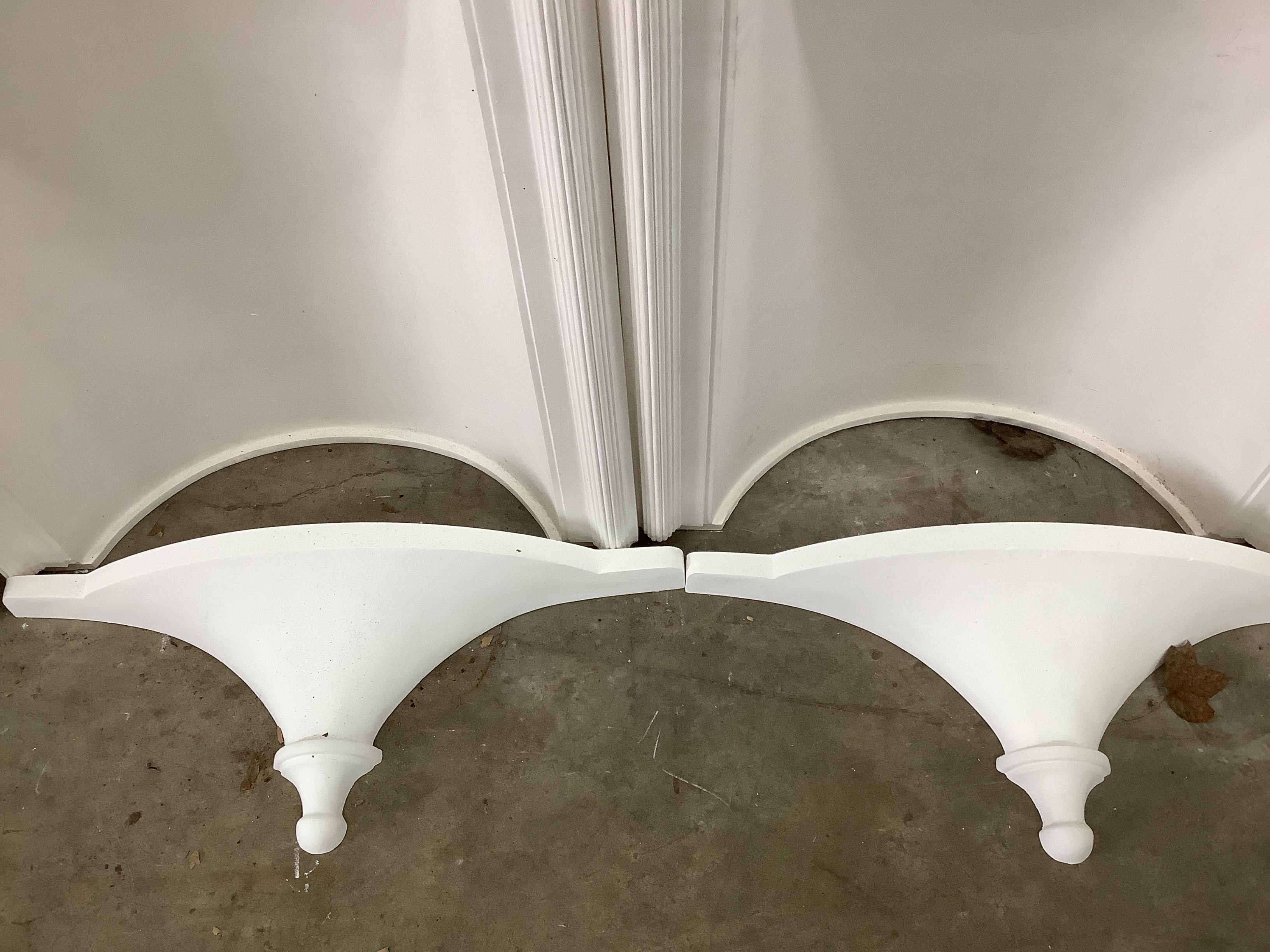 A pair of Hodkin & Jones Milano cast plaster niches, width 72cm, height 140cm